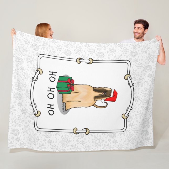 Weihnachtsfeier Weihnachtsmannmütze Afghanischer H Fleecedecke (Beispiel)