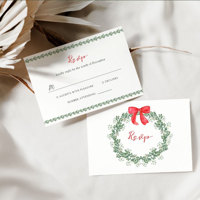 Weihnachtsfeier | Whimsical Holiday Wedding RSVP Karte (Von Creator hochgeladen)