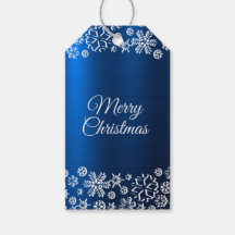 Weihnachtsfeier White Snowflakes Navy Blue