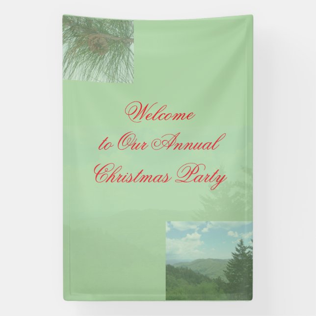 Weihnachtsfeier Willkommensschild Banner (Vertikal)