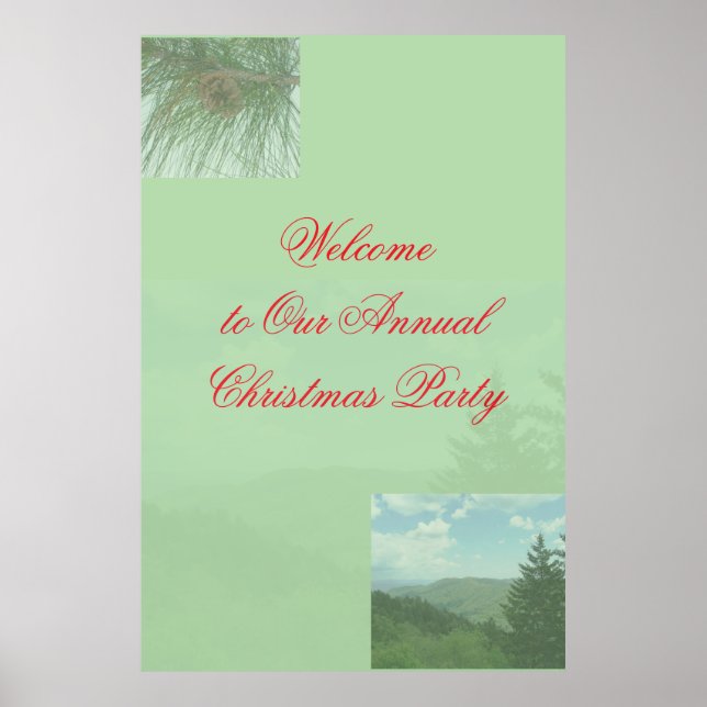 Weihnachtsfeier Willkommensschild Poster (Vorne)