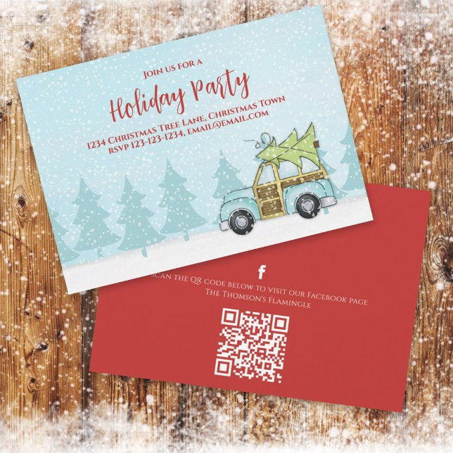 Weihnachtsfeier Winterfest QR-Code Einladung (Von Creator hochgeladen)
