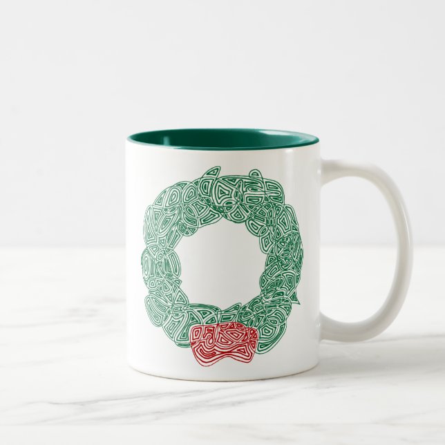 Weihnachtsfeier Zweifarbige Tasse (Rechts)