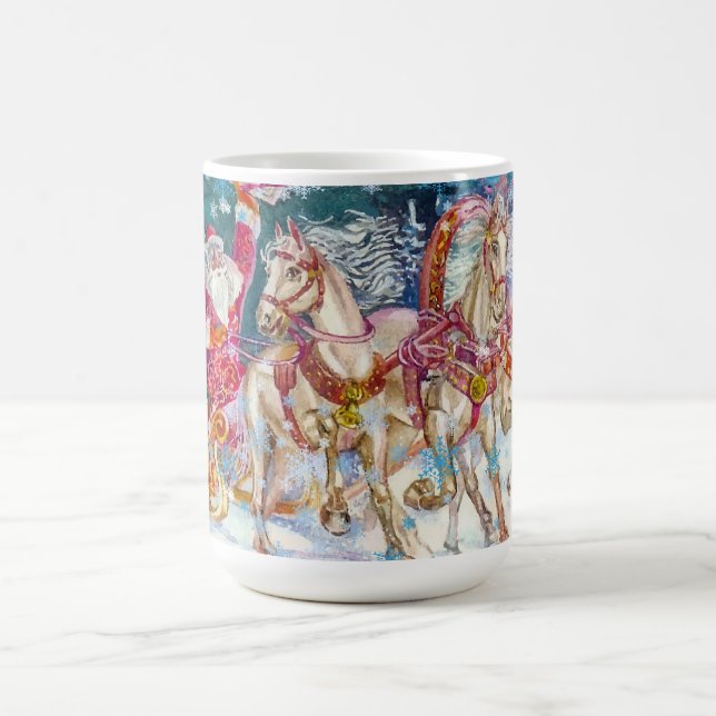 Weihnachtsfeierabend mit dem magischen Pferdeschli Kaffeetasse (Mittel)