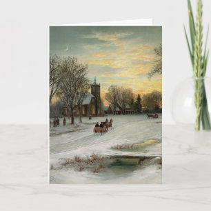 Weihnachtsfeierabend Zieranhänger Feiertagskarte