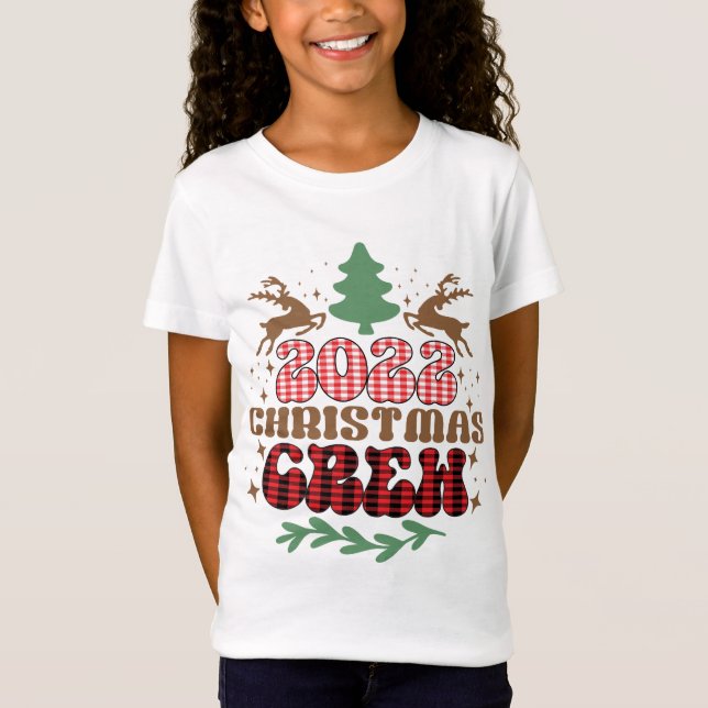 Weihnachtsfeierliche Crew 2022 T-Shirt (Vorderseite)