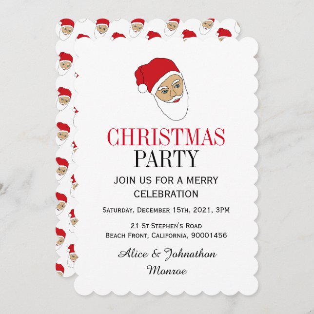 Weihnachtsfeierliche Party Einladung (Vorne/Hinten)