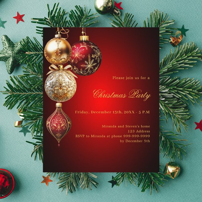 Weihnachtsfeierliche Party Einladung (Von Creator hochgeladen)