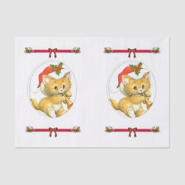 Weihnachtsfeierlichkeiten Seidenpapier (Vorderseite)