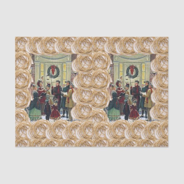 Weihnachtsfeierlichkeiten Seidenpapier (Vorderseite)