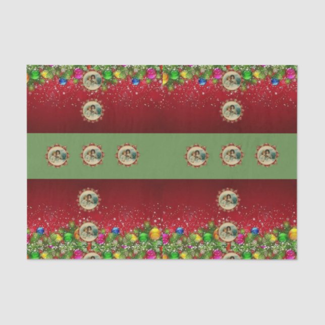 Weihnachtsfeierlichkeiten Seidenpapier (Vorderseite)