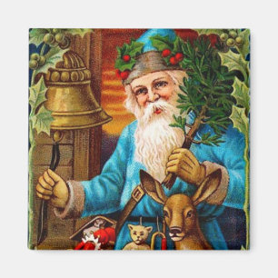 Weihnachtsfeiern im Vintagen Weihnachtsmagazin Magnet
