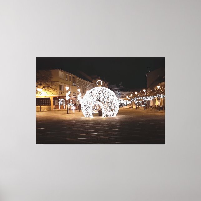 Weihnachtsfeiern in Esztergom Ungarn. Leinwanddruck (Vorderseite)