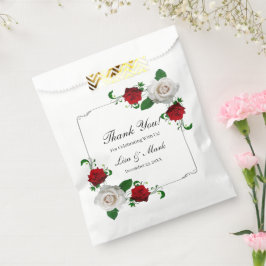 Weihnachtsfeiern in Rot und Weiß-Rose Geschenktütchen