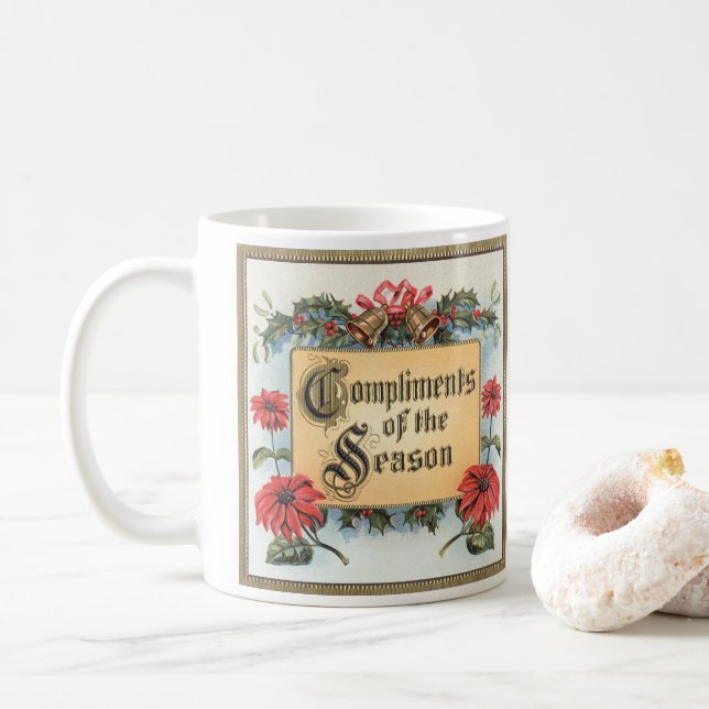 Weihnachtsfeiern in Verziertem Rahmen Kaffeetasse (Mit Donut)