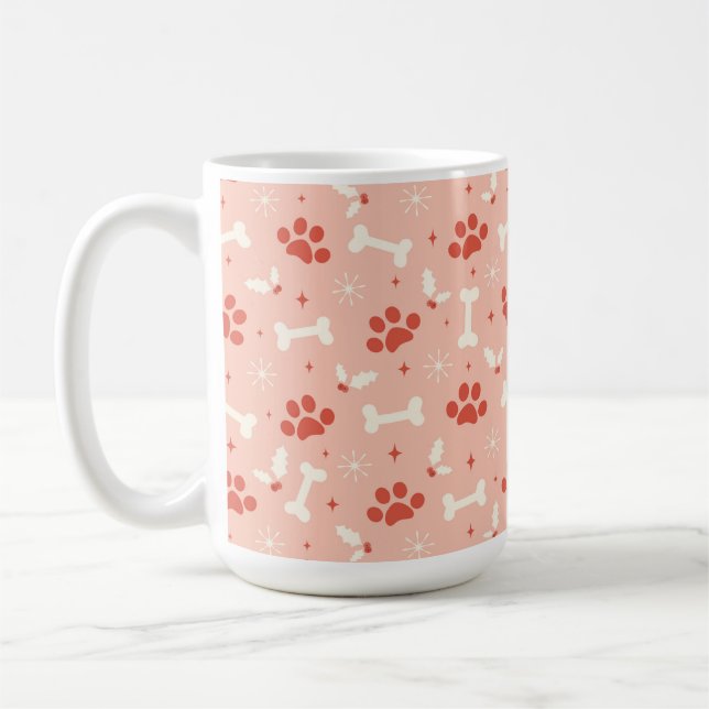 Weihnachtsfeiern & Knochen Weihnachtsmuster Kaffeetasse (Links)