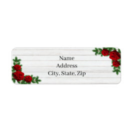 Weihnachtsfeiern mit rote Rosen und Kiefern