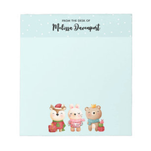 Weihnachtsfeiern - Rentiere, Bären und Kaninchen Notizblock