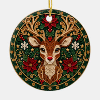 Weihnachtsfeiern und Geschenke. Keramik Ornament