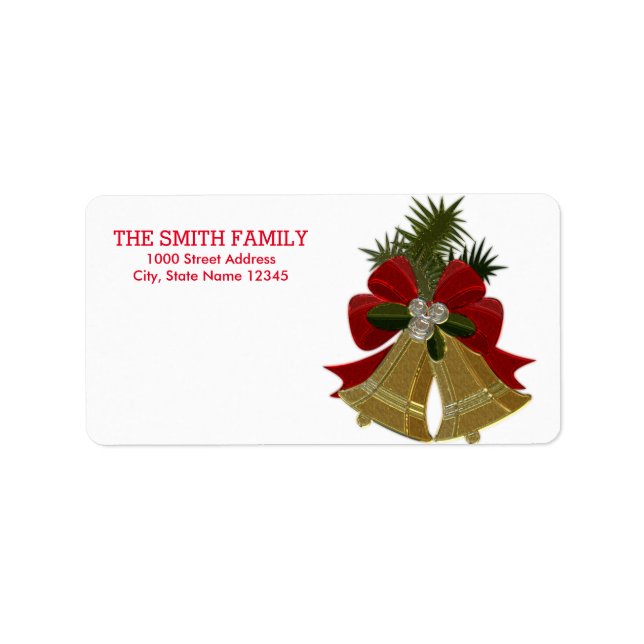 Weihnachtsfeiertag Adressaufkleber (Vorne)
