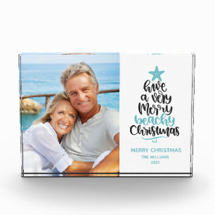 Weihnachtsfeiertag am Strand Fotoblock