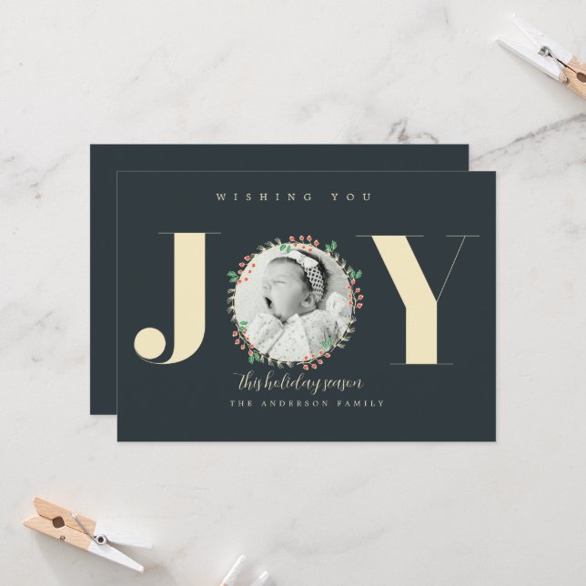 Weihnachtsfeiertag - Ankündigung des Neuen Babys (Vorderseite/Rückseite Beispiel)