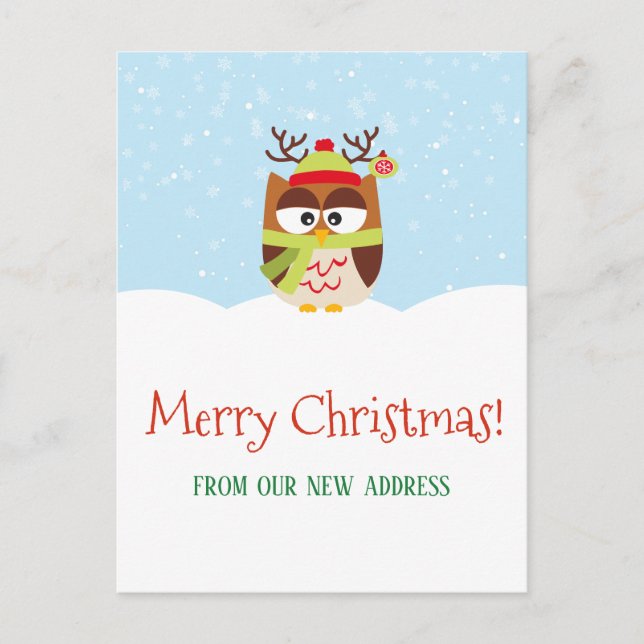 Weihnachtsfeiertag Ankündigung Neue Adresse (Vorderseite)