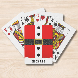 Weihnachtsfeiertag Anzug Moderner Glitzer Gürtel Spielkarten