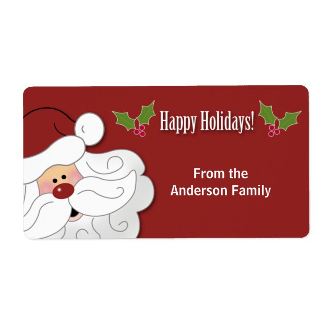 Weihnachtsfeiertag Backen / Cookie Aufkleber (rot) (Vorne)