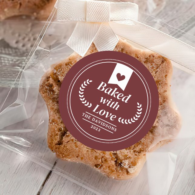 Weihnachtsfeiertag Backgeschenk Runder Aufkleber (Von Creator hochgeladen)