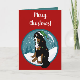 Weihnachtsfeiertag Bernese Mountain Dog Karte