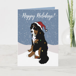 Weihnachtsfeiertag Bernese Mountain Dog  Karte