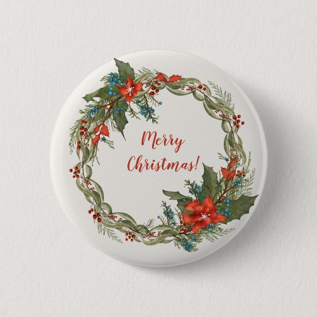 Weihnachtsfeiertag Button (Vorderseite)