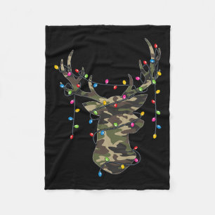 Weihnachtsfeiertag Camouflage Jagd Rentiere Hirsch Fleecedecke