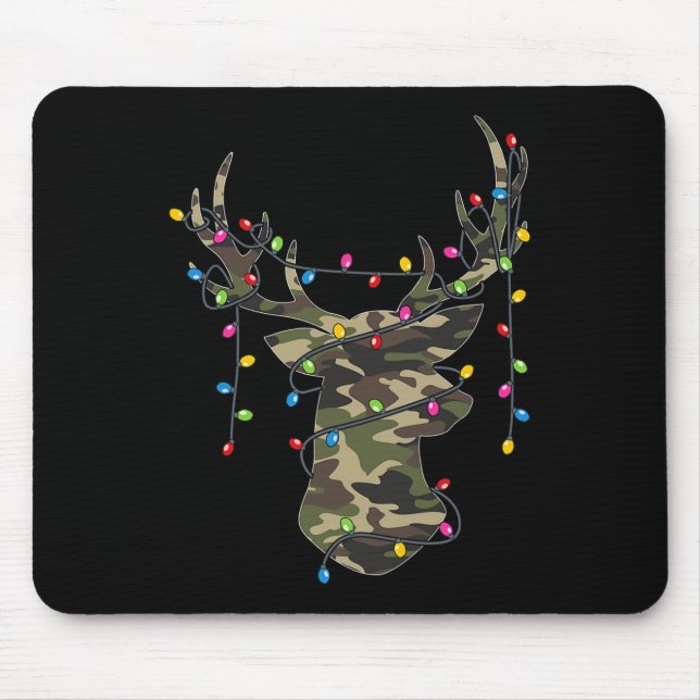 Weihnachtsfeiertag Camouflage Jagd Rentiere Hirsch Mousepad (Vorne)