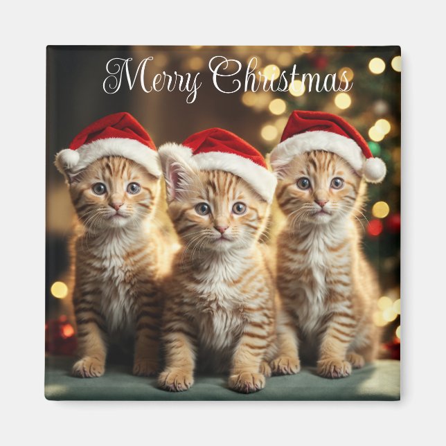 Weihnachtsfeiertag Cat Magnet (Vorne)