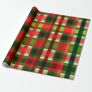 Weihnachtsfeiertag Checkered Squares Buffalo Karie Geschenkpapier