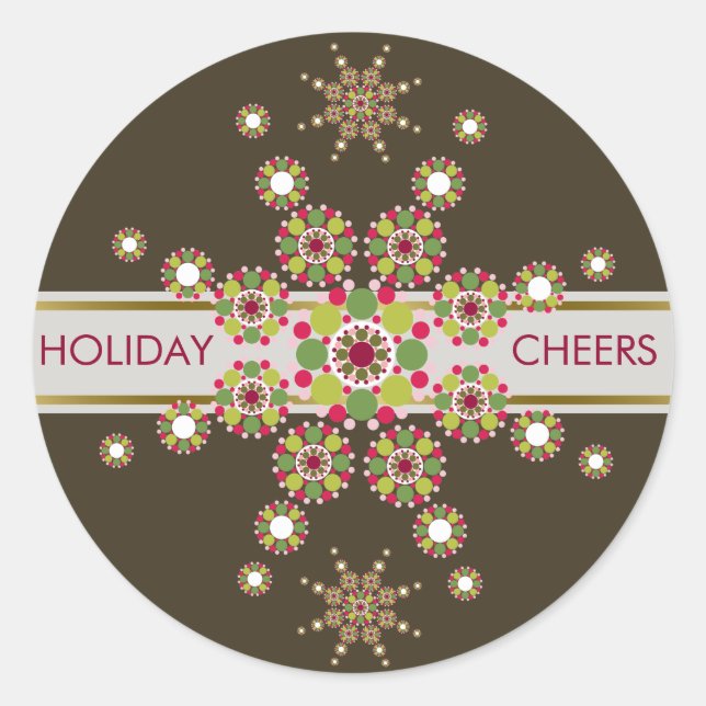 Weihnachtsfeiertag Cheers Chic Elegante Sticker (Vorderseite)