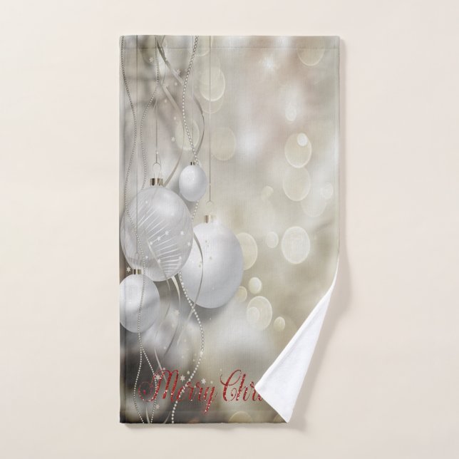 Weihnachtsfeiertag, Chic Weihnachtsbälle Badhandtuch Set (Handtuch)