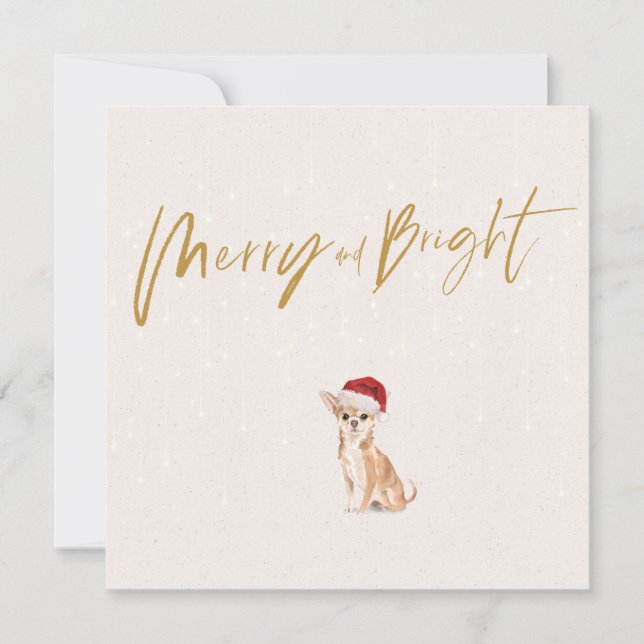 Weihnachtsfeiertag Chihuahua Dog Merry Gruß (Vorderseite)