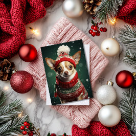 Weihnachtsfeiertag Chihuahua Postkarte