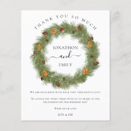 Weihnachtsfeiertag Citrus Hochzeit Vielen Dank