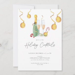 Weihnachtsfeiertag Cocktail Party Einladung Erwach