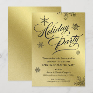 Weihnachtsfeiertag Cocktail Party Imitat Goldmedai Einladung