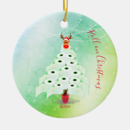 Weihnachtsfeiertag Corona Toilet Tree Lights Grün Keramik Ornament