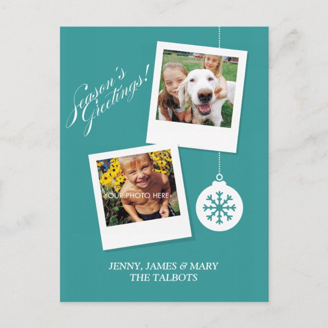 Weihnachtsfeiertag Custom Foto Postkarte (Vorderseite)