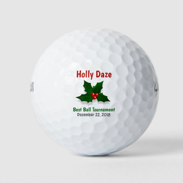 Weihnachtsfeiertag Custom Turnament Golfball (Vorderseite)