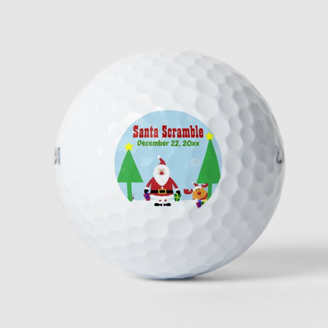 Weihnachtsfeiertag Custom Turnier Golfball (Vorderseite)