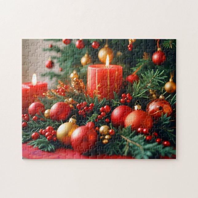 Weihnachtsfeiertag Dekoration Feier Puzzle (Horizontal)
