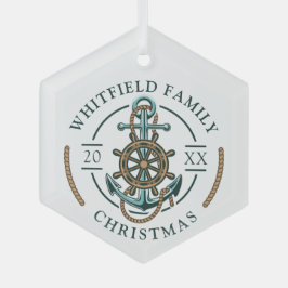 Weihnachtsfeiertag der benutzerdefinierten Familie Ornament Aus Glas